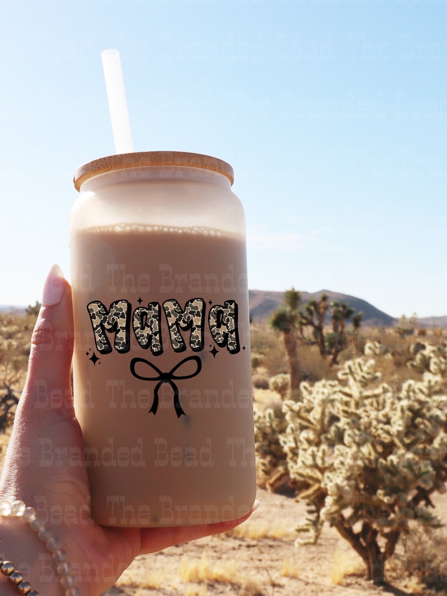 Camo Mama Glass Cup