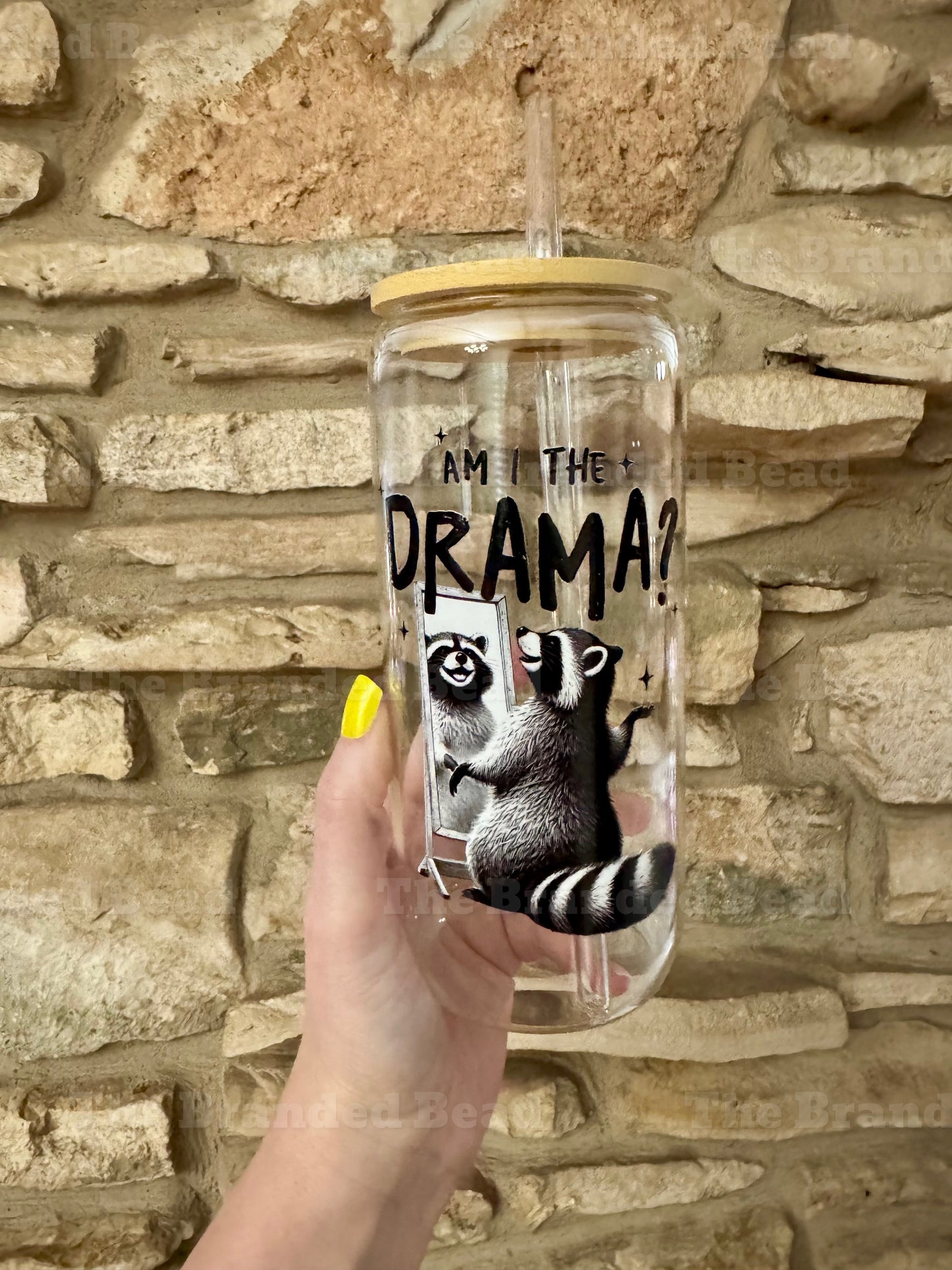 Am I The Drama Glass Cup