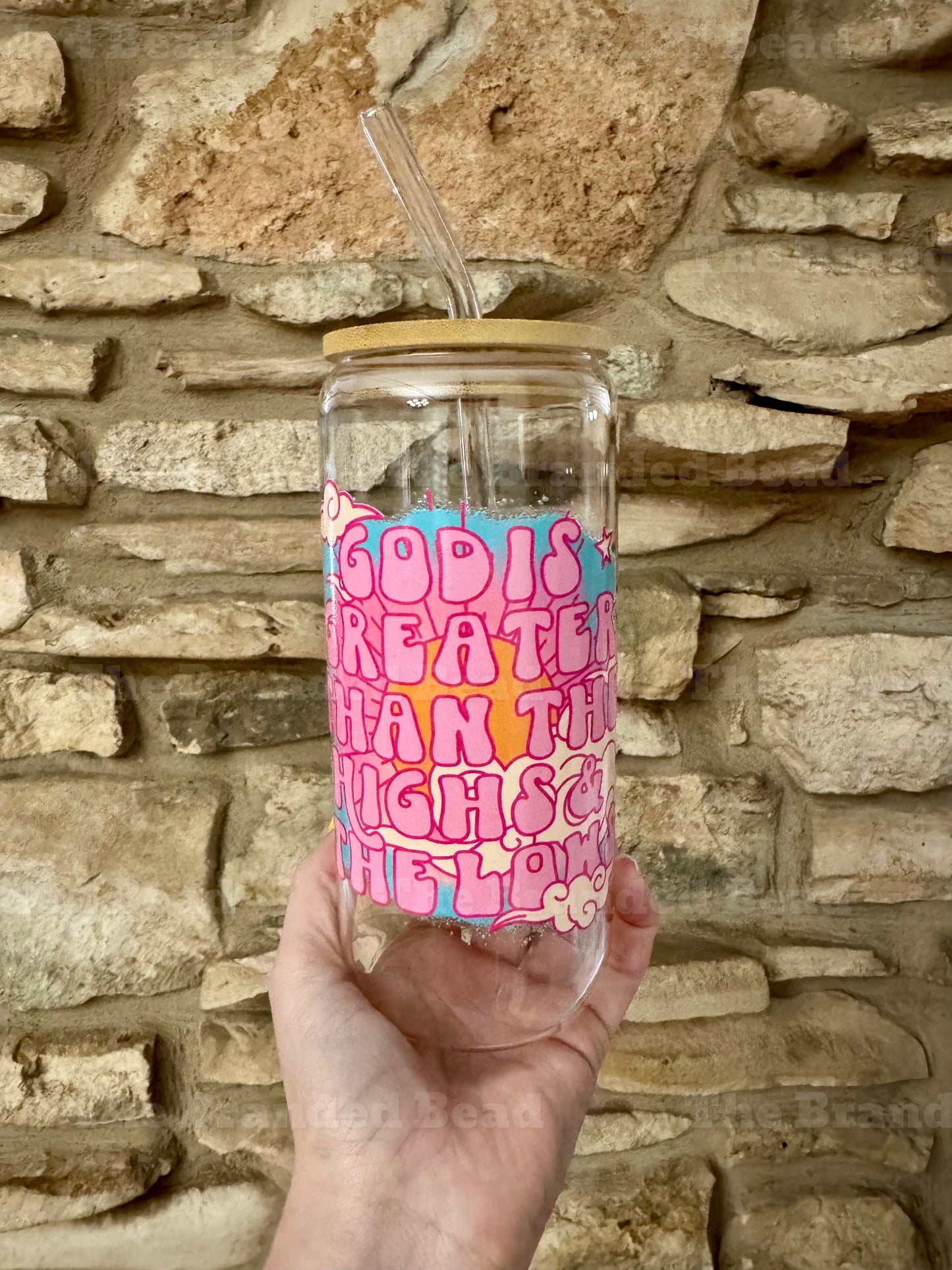 God is Greater Glass Cup