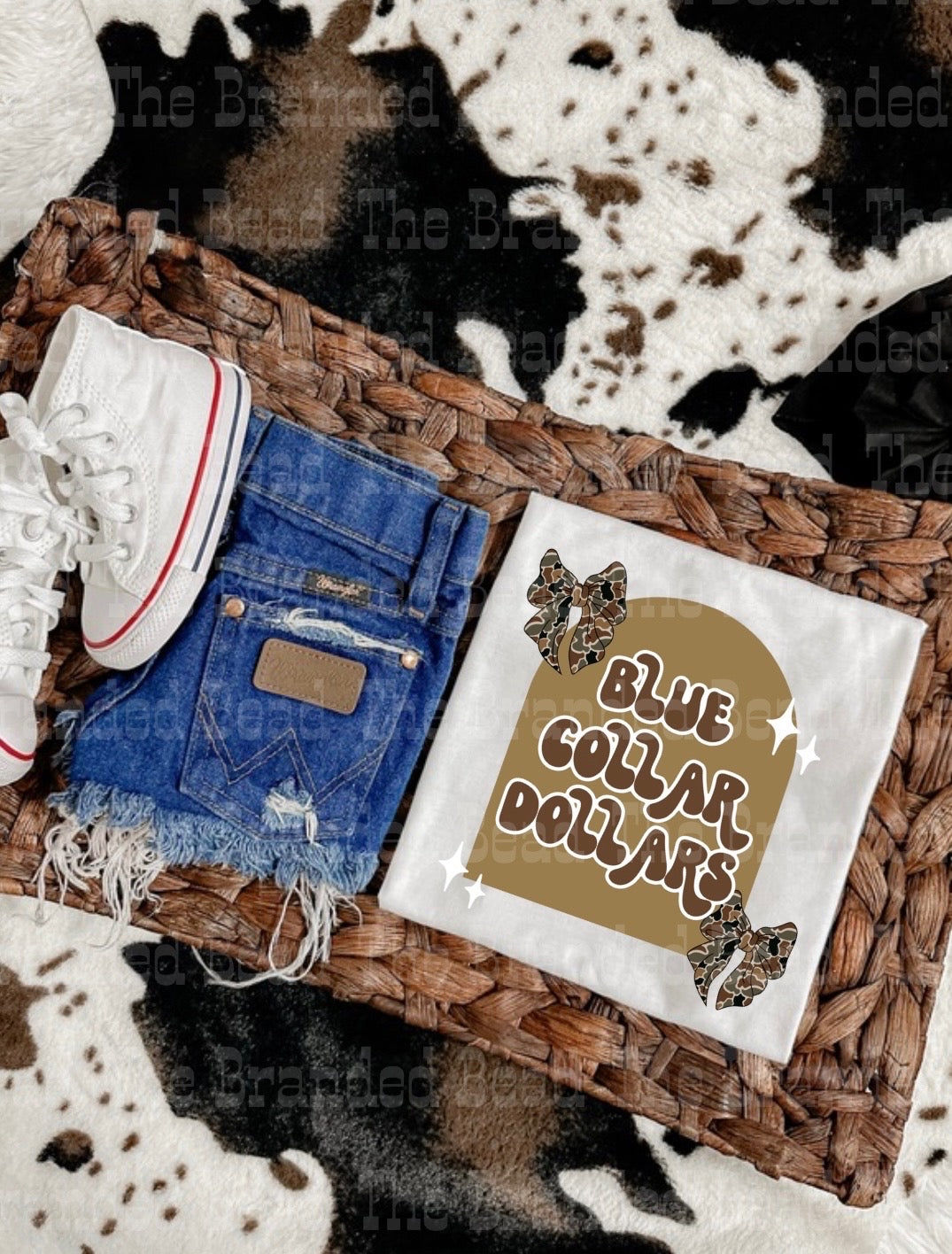 Blue Collar Dollars (Bolts or Bows) Kids Tee