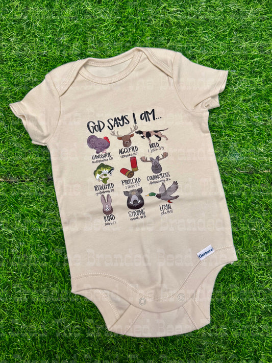 God Says Onesie 0-3mo