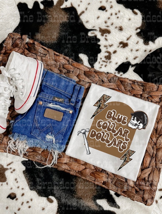 Blue Collar Dollars (Bolts or Bows) Kids Tee