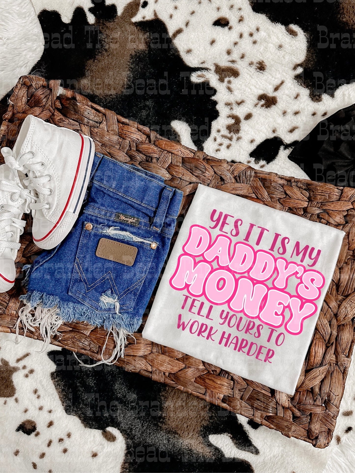 Daddy’s Money (Pink or Brown) Kids Tee