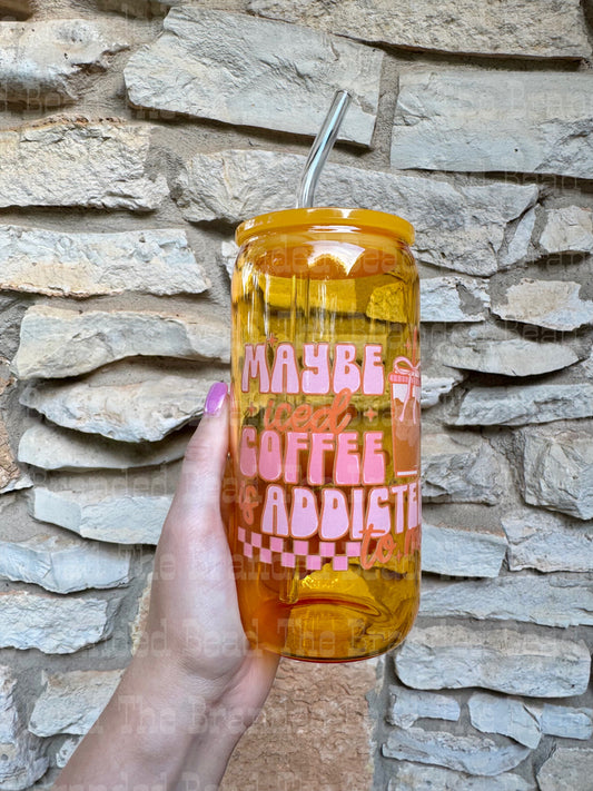 Iced Coffee Glass Cup
