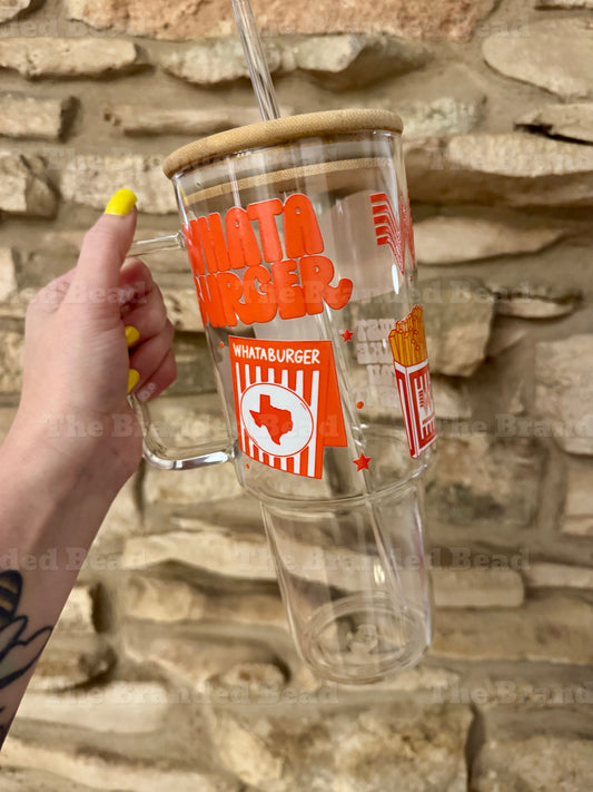 Whataburger 40oz Glass Cup