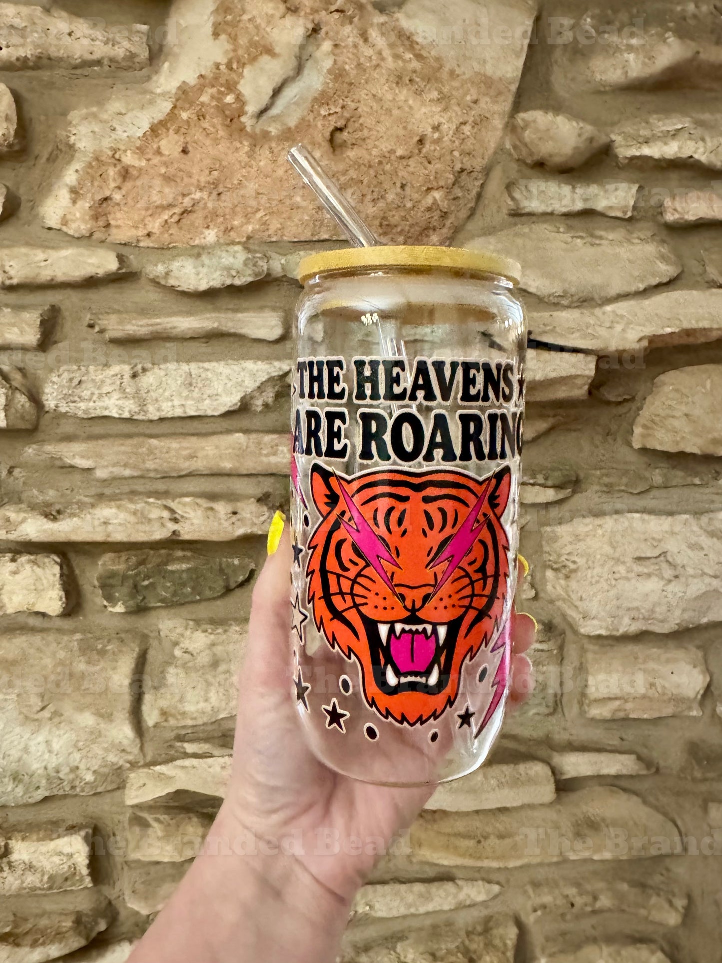 The Heavens are Roaring Glass Cup
