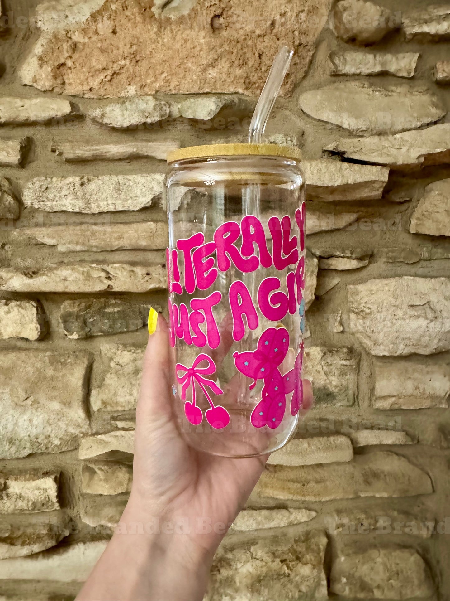 Literally Just a Girl Glass Cup