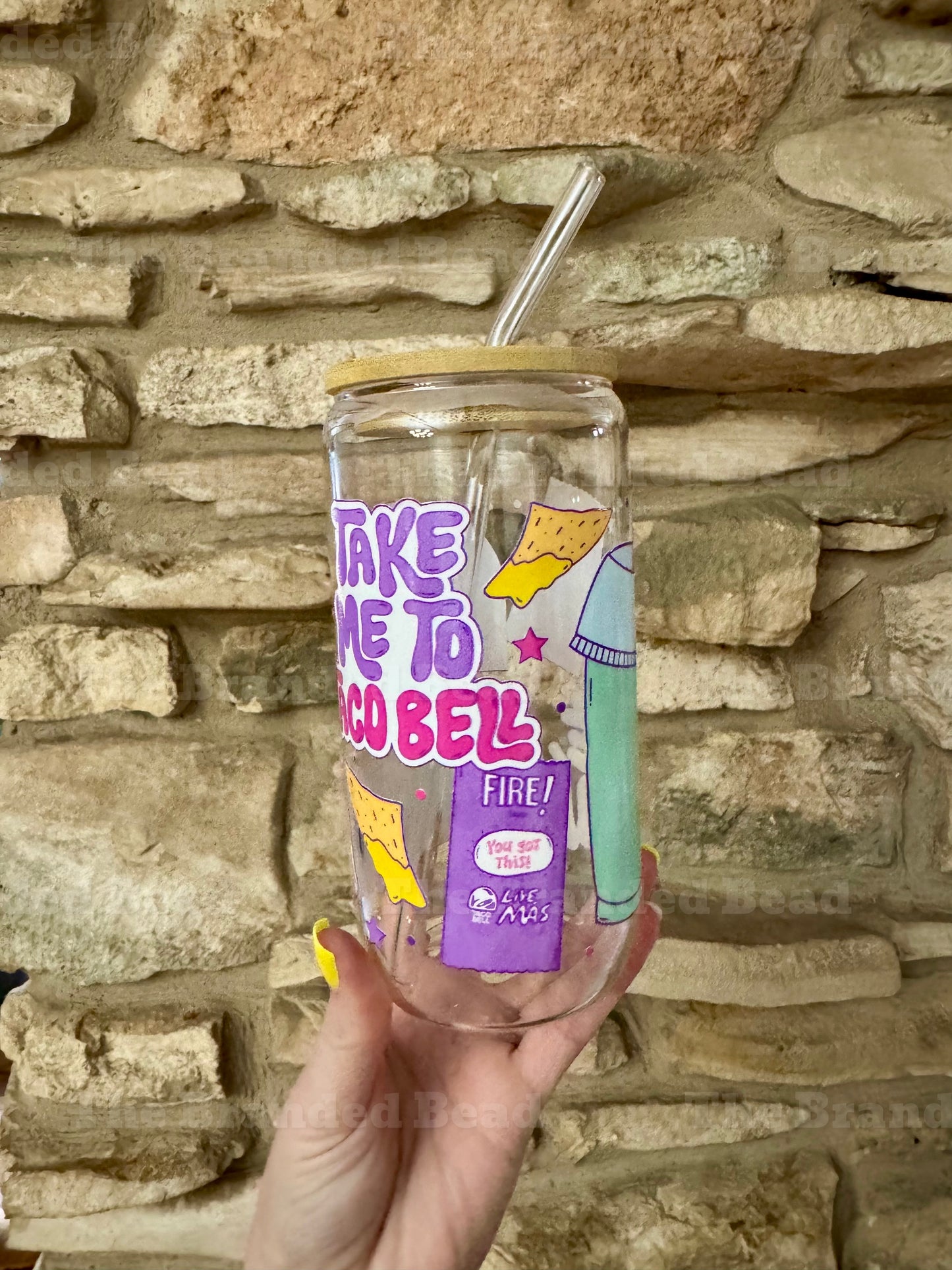 Taco Bell Glass Can Cup